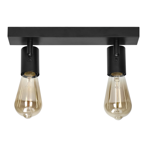 RIO SP 2, wall and ceiling light, E27 max. 2x60W, IP20, black RIO SP 2, wall and ceiling light, E27 max. 2x60W, IP20, black